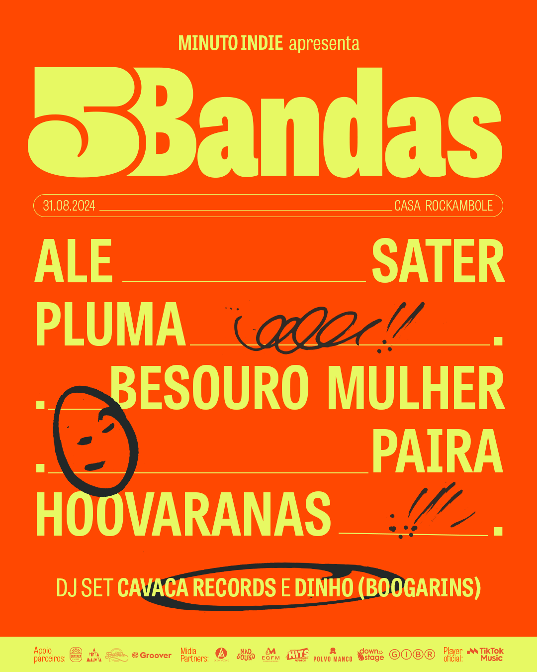 Line-up 5 Bandas · 31.08.2024